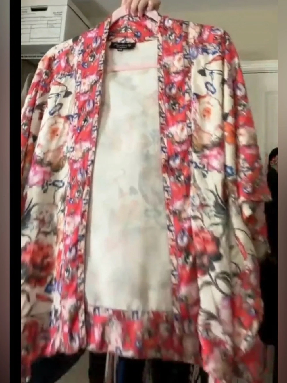 Feathers By Tolani Pink Floral Kimono Cardigan, One Size